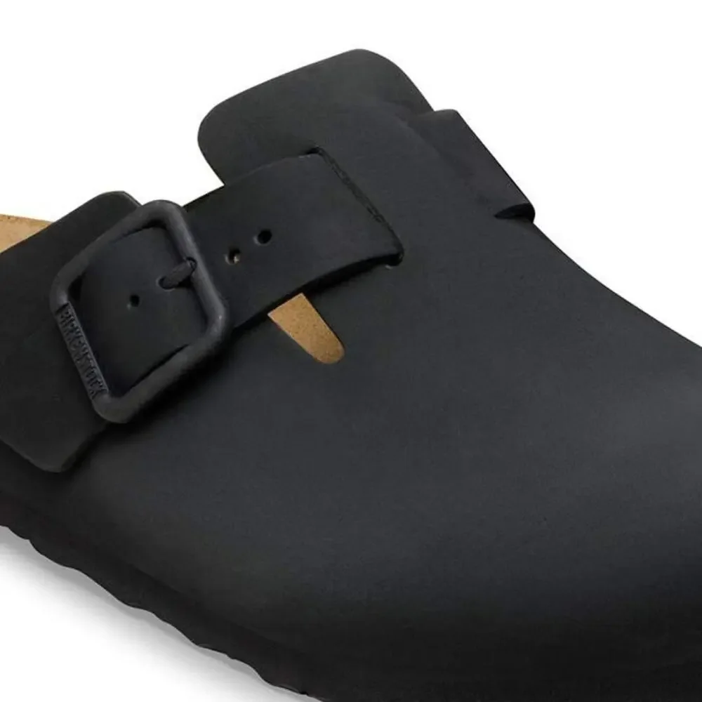 Birkenstock® Boston Men's Clogs In Oiled leather Leather Black US Size 10 NWOB